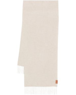 Loewe Fringed Cashmere Scarf - White