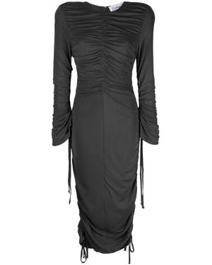 CANNARI CONCEPT Midikleid Mit Rüschen - Schwarz