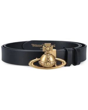 Vivienne Westwood Orb-Buckle Belt - White