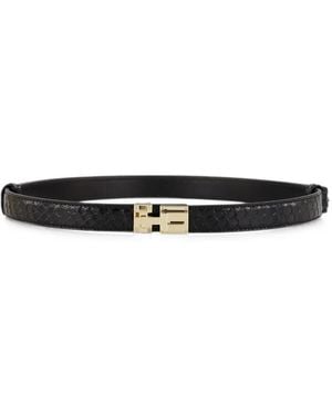 Tom Ford Braided-Effect T-Clasp Belt - White