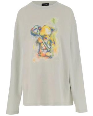 we11done Camiseta con dibujo estampado - Gris