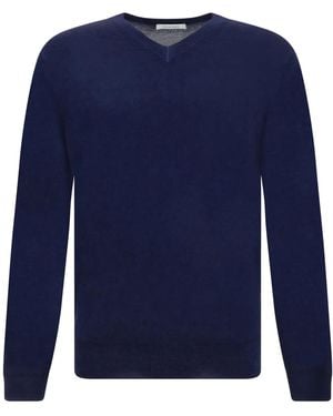 Cruciani Pullover Mit V-Ausschnitt - Blau