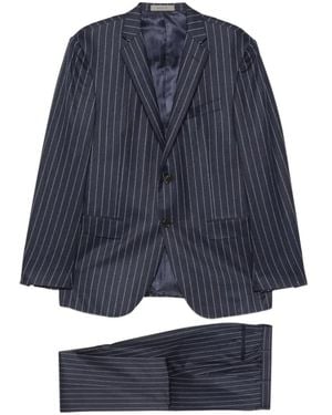 Corneliani Completo Monopetto Gessato - Blu