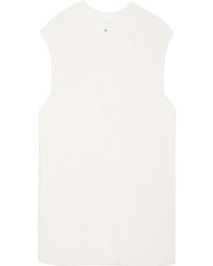 Anine Bing Olivier Cable-Knit Vest - White