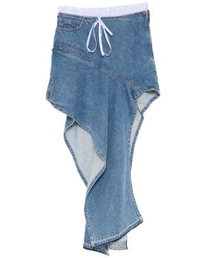 Monse Deconstructed Denim Skirt - Blue