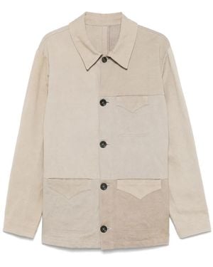LOÏS DIONISIO Jacke mit Kontrasteinsätzen - Natur