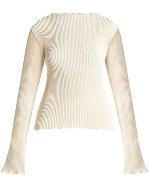 L'idée Haut À Design Plissé - Neutre