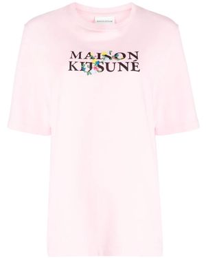 Maison Kitsuné ロゴ Tシャツ - ピンク