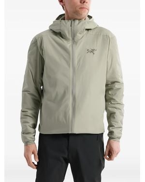 Arc'teryx Hooded Logo-Print Jacket - Grey
