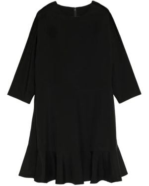 Comme des Garçons Ruffled Drop-Shoulder Dress - Black