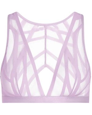 Marlies Dekkers Geometric Illusionist Unpadded Bralette - Purple