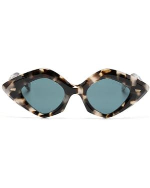 Cutler and Gross Tortoiseshell-Effect Oversize Sunglasses - Grey