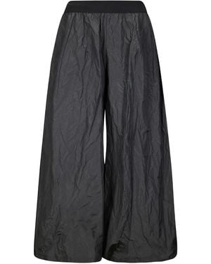 Maria Calderara Crinkled Palazzo Trousers - Grey
