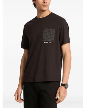 Michael Kors Camiseta Con Monograma - Negro