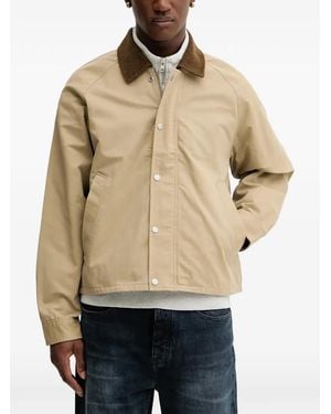 Abercrombie & Fitch Veste À Col En Velours Côtelé - Neutre