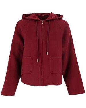 Max Mara Radente Hooded Jacket - Red