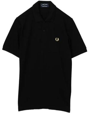 Fred Perry Logo-Embroidered Polo Shirt - Black