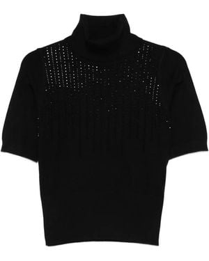 Seventy T-Shirt À Ornements Strassés - Noir