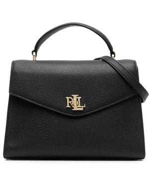 Ralph Lauren Bolso Satchel Farrah Mediano - Negro