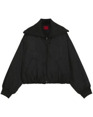 HUGO Padded Bomber Jacket - Black