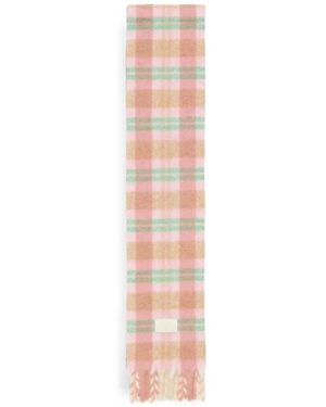 Acne Studios Fringed Alpaca-Wool Scarf - White
