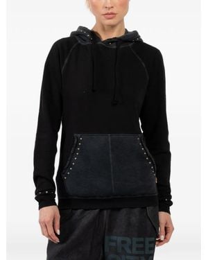 Freecity Studded Hooded Hoodie - Black