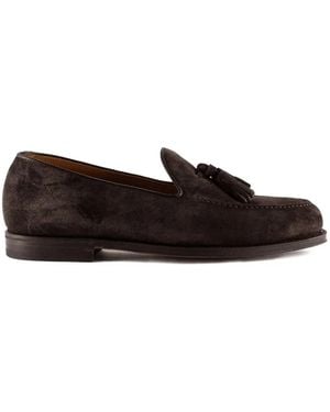 Green George Tassel Stitching Loafers - White