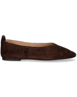 GANT Suede Almond-Toe Ballet Flats - Brown