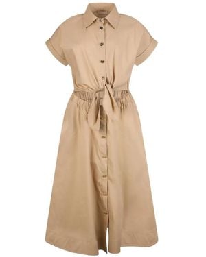 Liu Jo Shirt Dress With Cut-Out - Natural