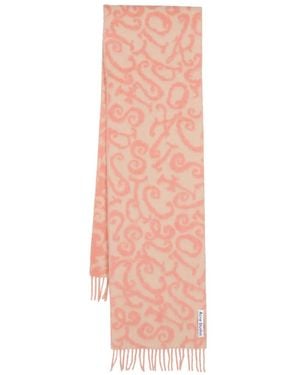 Acne Studios Bufanda Con Motivo Abstracto - Rosa
