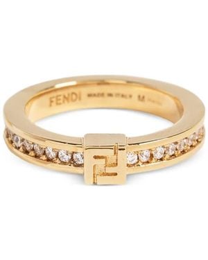 Fendi Forever Ring Mit Kristallen - Mettallic