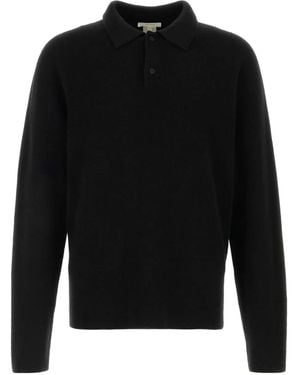 The Row Cashmere Polo Shirt - Black