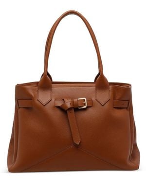 Ballantyne Medium Kate 993 Buckled Shoulder Bag - Brown