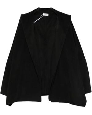 Ruohan Shawl-Collar Oversized Coat - Black
