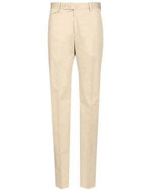 Tagliatore Pantalon À Plis Marqués - Natural