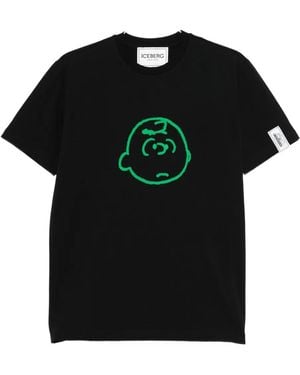 Iceberg Graphic-Print T-Shirt - Black