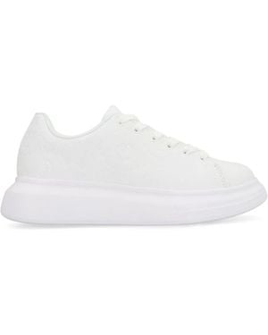 Just Cavalli Sneakers Met Plateauzool En Logo-Reliëf - Wit