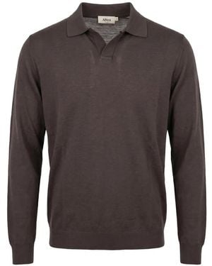 Altea Long-Sleeve Polo Sweater - Gray
