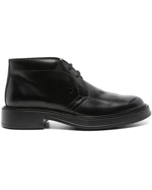 Tod's Leather Desert Boots - Black