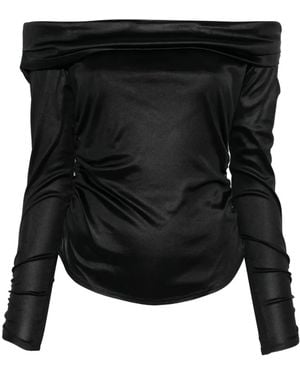 Isabel Marant Enesa off-shoulder ruched top - Schwarz