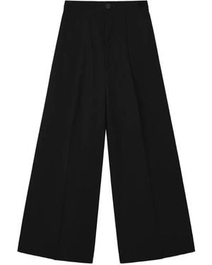 Enfold Pleated Palazzo Pants - Black