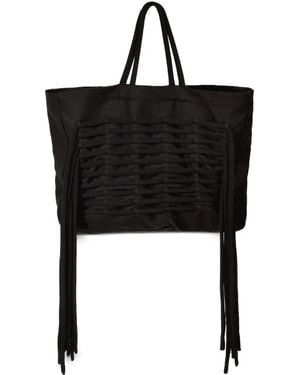 Ioana Ciolacu Große Fringe Handtasche - Schwarz