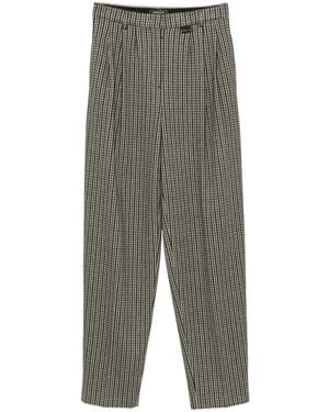 Fabiana Filippi Check Pleated Trousers - Grey
