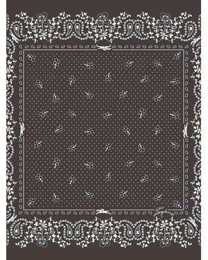 Longchamp French Bandana Silk Scarf 50 - Black