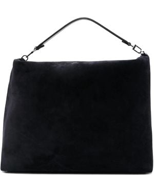 TOTEME Schultertasche aus Wildleder - Schwarz