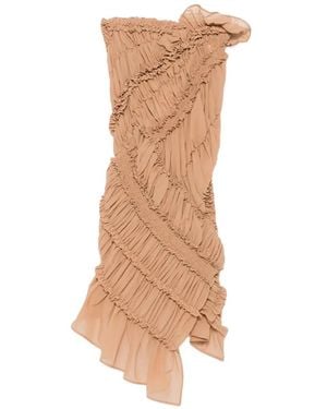 Magda Butrym Ruffled-Embellishment Midi Skirts - White