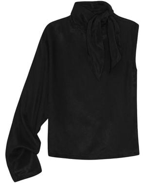 Herskind Blusa asimétrica de una sola manga - Negro