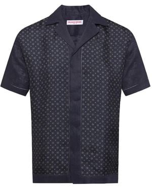 Orlebar Brown Chemise Maitan À Imprimé Géométrique - Bleu