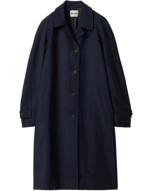 Miu Miu Single-Breasted Coat - Blue