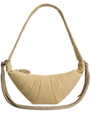 Lemaire Medium Croissant Leather Shoulder Bag - Metallic